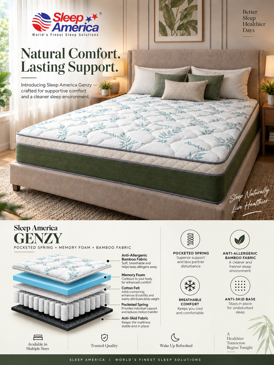 Sleep America Genzy Mattress - view 4